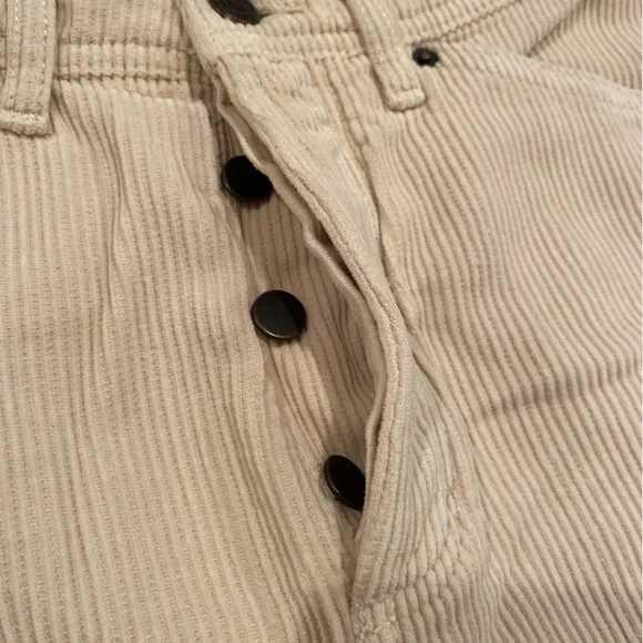 Cream corduroy button pants - Picture 4 of 12